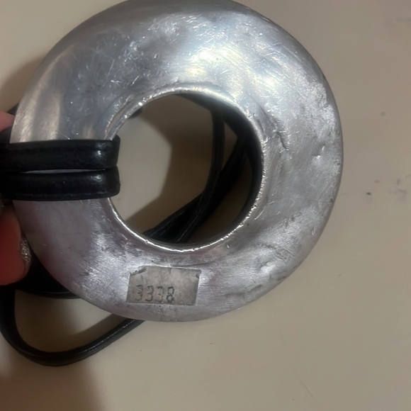 Pewter 3.5” medallion belt/loop necklace. From England Show piece! - Picture 3 of 7